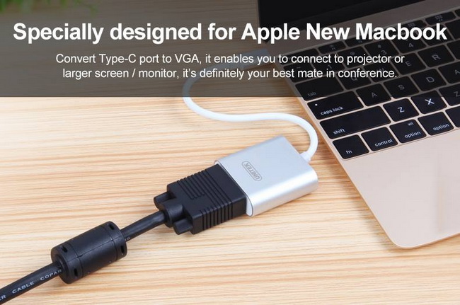 Phụ kiện kết nối máy tính macbook 2015 cổng usb-c ra màn hình tivi máy chiếu cổng vga